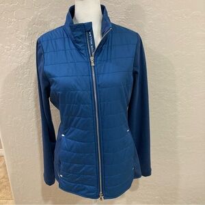 Peter Millar Women's Quilted Blue Performance Jacket Size M